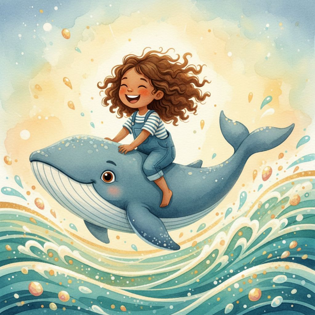 Interior page spread with detailed character-consistent child illustration