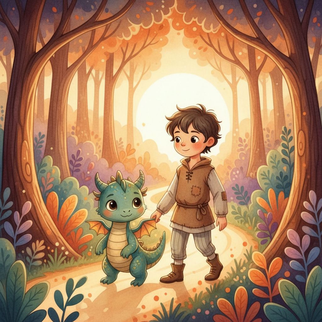 Interior page spread from another story world showing landscape and adventure
